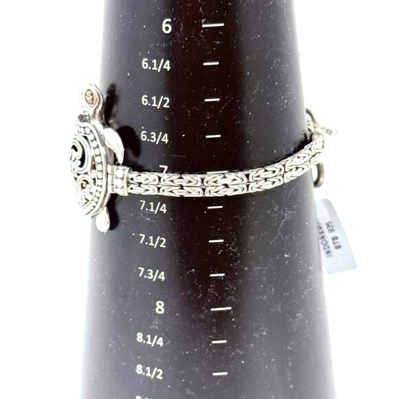 Bali Legacy Sterling Silver Turtle Double Chain Bracelet - NWT - Picture 8 of 9